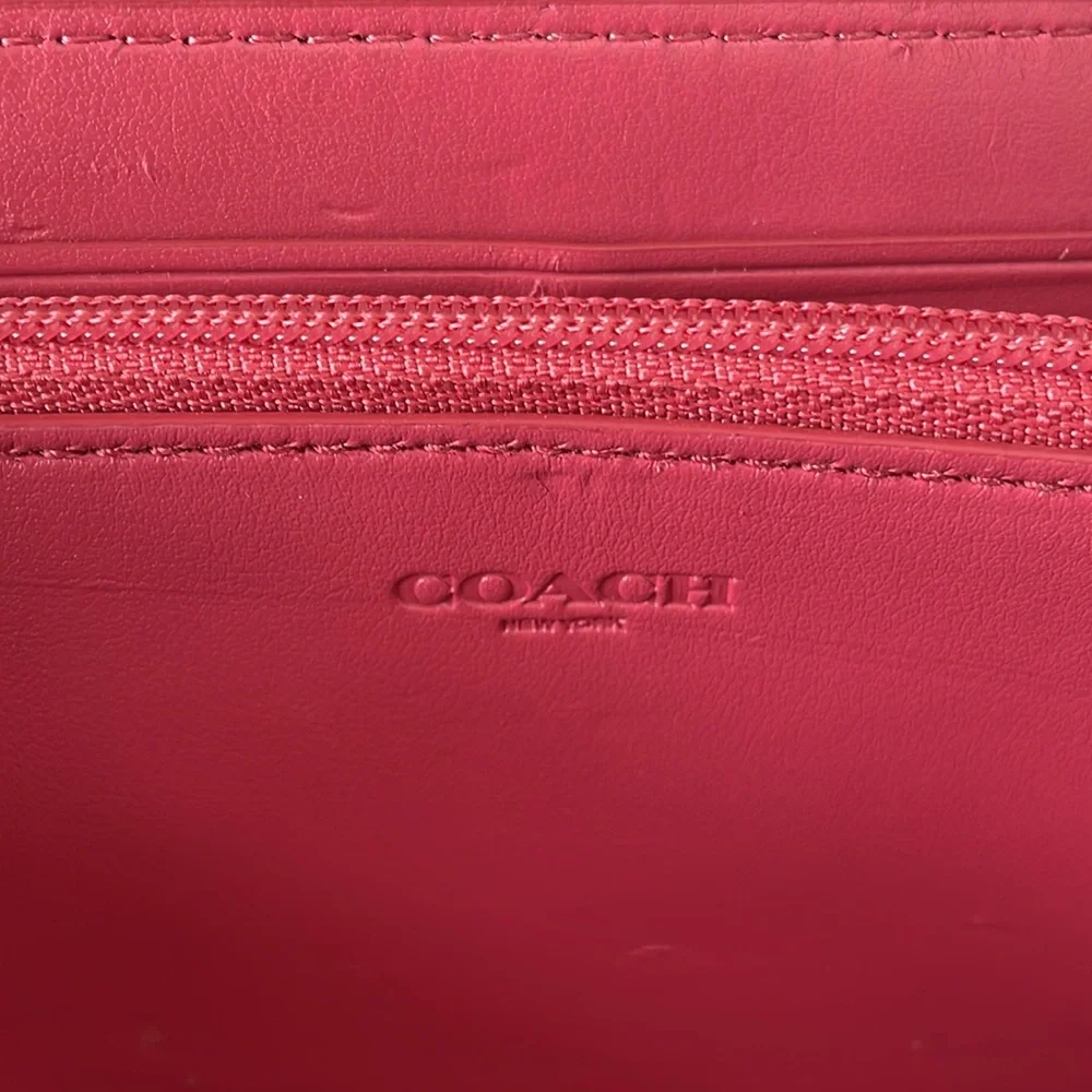 Coach Sierra Posey Cluster Floral Satchel, Wallet & Pink Wide Scallop Edge Strap - Picture 4 of 17